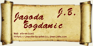Jagoda Bogdanić vizit kartica
